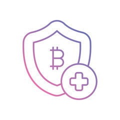 Crypto Insurance vector icon stock illustration