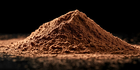 Rich Cocoa Powder with Scattered Cocoa Beans