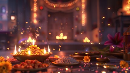 burning candles in church