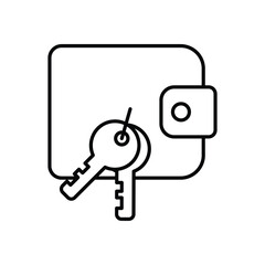 Multi-Signature Wallet vector icon stock illustration