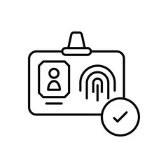 Identity Verification vector icon stock illustration