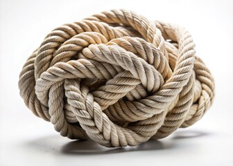 Gordian Knot Symbolizing Complexity and Confusion in Product Photography on White Background