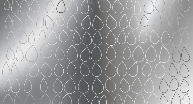 White Tear drop pattern hand drawn design on Black background illustration