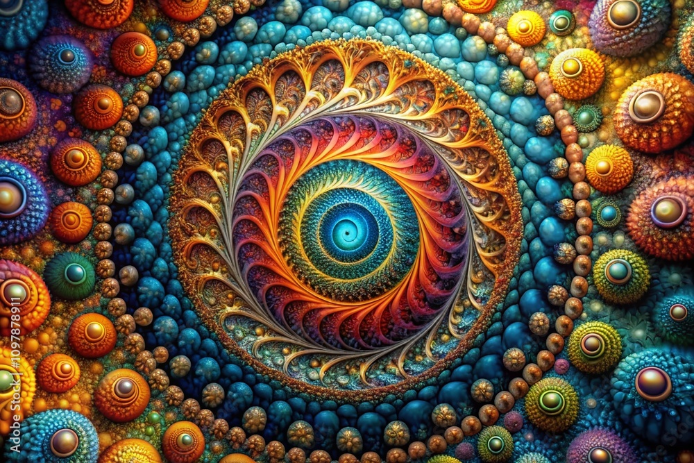 Poster fractal realms of infinite detail: exploring the intersection of reality and abstraction through a m