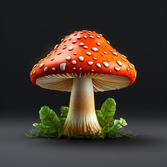 Fresh Mushroom Displayed Beautifully on a Simple Crisp Background





