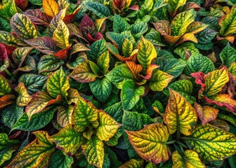 Obraz premium Aerial View of Pest-Damaged Leaves, Agriculture, Crop Damage