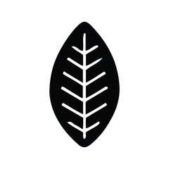 Leaf Vector Icon – Minimal Nature Symbol, Botanical Clipart & Green Design Elements.
