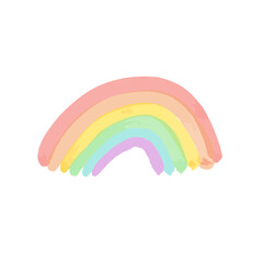 cute rainbow colorful pastel color watercolor illustration