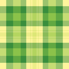 Fur texture vector check, multicolored tartan plaid textile. Birthday card fabric pattern seamless background in green and lime colors.