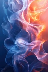 Obraz premium Vibrant abstract gradient wallpaper with flowing light waves