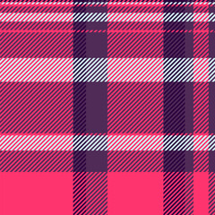 Fototapeta premium Rich tartan fabric background, no people seamless texture check. Copy space pattern textile vector plaid in red and purple colors.