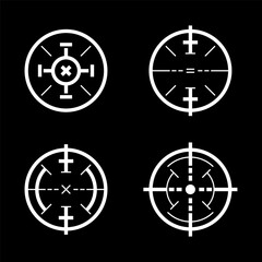 circle crosshair target scope set vector design templates
