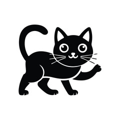 Fototapeta premium Cute Cat Vector Icon Design Illustration – Pet Clipart, Feline Graphics & Animal Art
