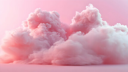 Fototapeta premium Pink Cloud 3D Illustration Background