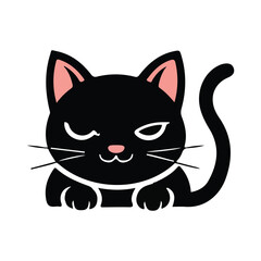 Cute Cat Vector Icon Design Illustration – Pet Clipart, Feline Graphics & Animal Art