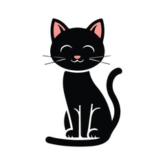 Cute Cat Vector Icon Design Illustration – Pet Clipart, Feline Graphics & Animal Art
