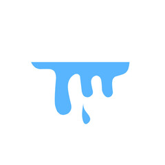 dripping blue liquid