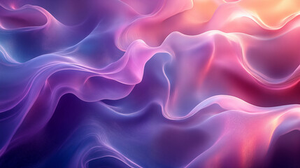 Fototapeta premium Abstract Purple and Pink Fluid Waves, Modern Digital Art Background