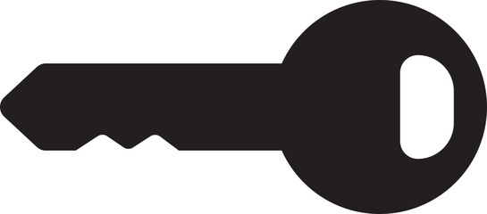 Simple Key Icon Illustration, Key Symbol