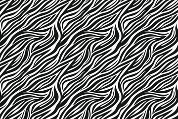 Fototapeta premium Zebra Skin Print Pattern: Elegant Black and White Animal Stripe Design