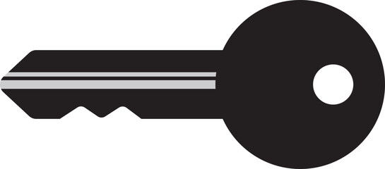 Simple Key Icon Illustration, Key Symbol