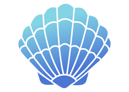 recommend clip art: Ilustración de vida marina. Silueta aislada de concha marina o marisco