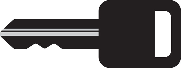 Simple Key Icon Illustration, Key Symbol