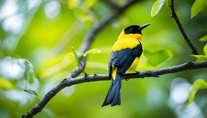 Fototapeta premium Yellow and blue bird