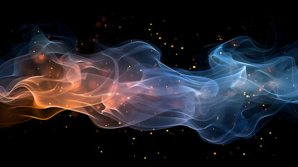 Obraz premium Abstract Background Image: Blue and Orange Smoke Waves