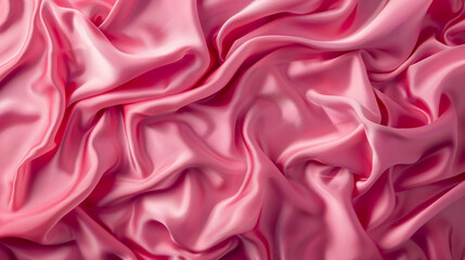 Obraz premium Pink wrinkled silk cloth.