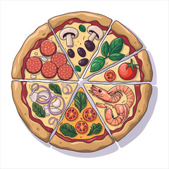 Appetizing Pepperoni Pizza Slice Ideal for Menus and Food Advertising