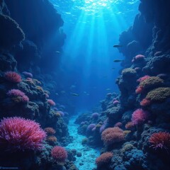 Bioluminescent Coral Reef Paradise