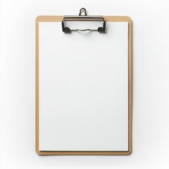 clipboard with blank paper
