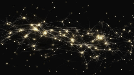 Obraz premium Abstract business connection of lines from nodes It is connected to endless nodes and represents the innovation of communication in the network.
