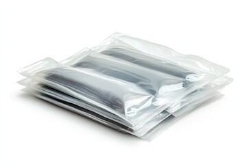 Perforated plastic wrap packaging for multipacks isolated on a white background
