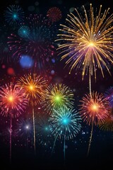 Obraz premium fireworks on the night sky