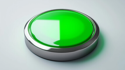 The luminous emerald gem sits within a circular metal frame, casting an alluring glow onto the textured stone beneath it, creating an atmosphere of enchantment and intrigue.