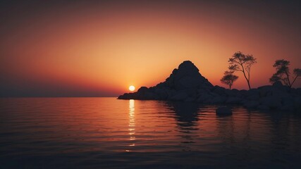 4K Minimalist Sunset Wallpaper, Sunset Background, Sunset Desktop Wallpaper