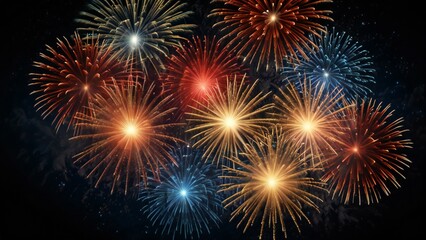 Fototapeta premium fireworks on the night sky