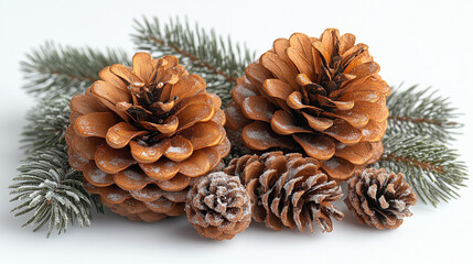 Minimalist Christmas Card on White Background