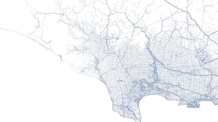 Obraz premium Aerial view of intricate road network.