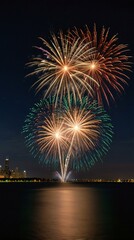 fireworks over the city