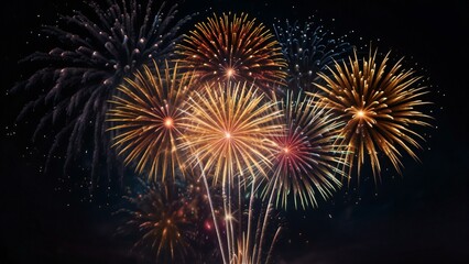 fireworks over the city