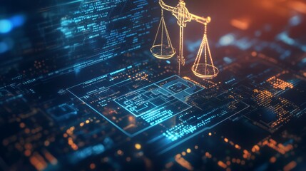 Compliance and regulatory symbols in cryptocurrency environment