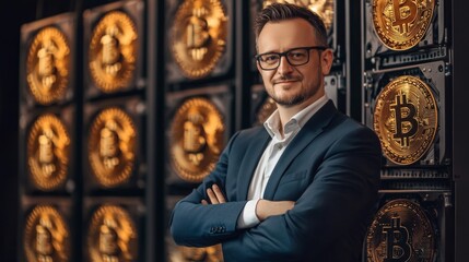 Crypto mining setup with hardware and mining performance data