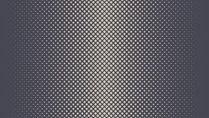 Square Rounded Dots Halftone Pattern Vertical Border Vector Abstract Background. Retro Futuristic Sci-Fi Technology Art Illustration. Geometry Rhombus Grid Graphic Abstraction Half Tone Subtle Texture