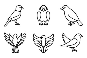 Set of bird icon vector illustration 