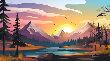 Sunrise Serenity: A Tranquil Tapestry of Natures Palette