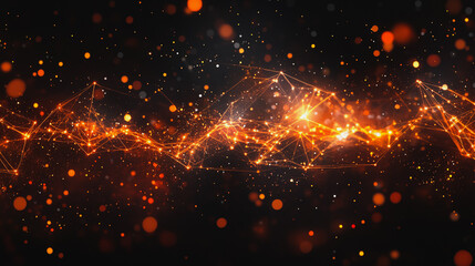 Obraz premium Abstract business connection of lines from nodes It is connected to endless nodes and represents the innovation of communication in the network.