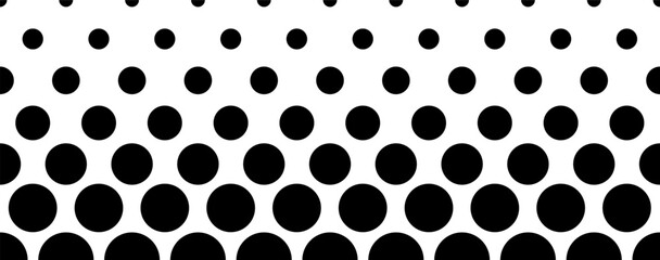 Black polka dots circle banner background design vector.	
